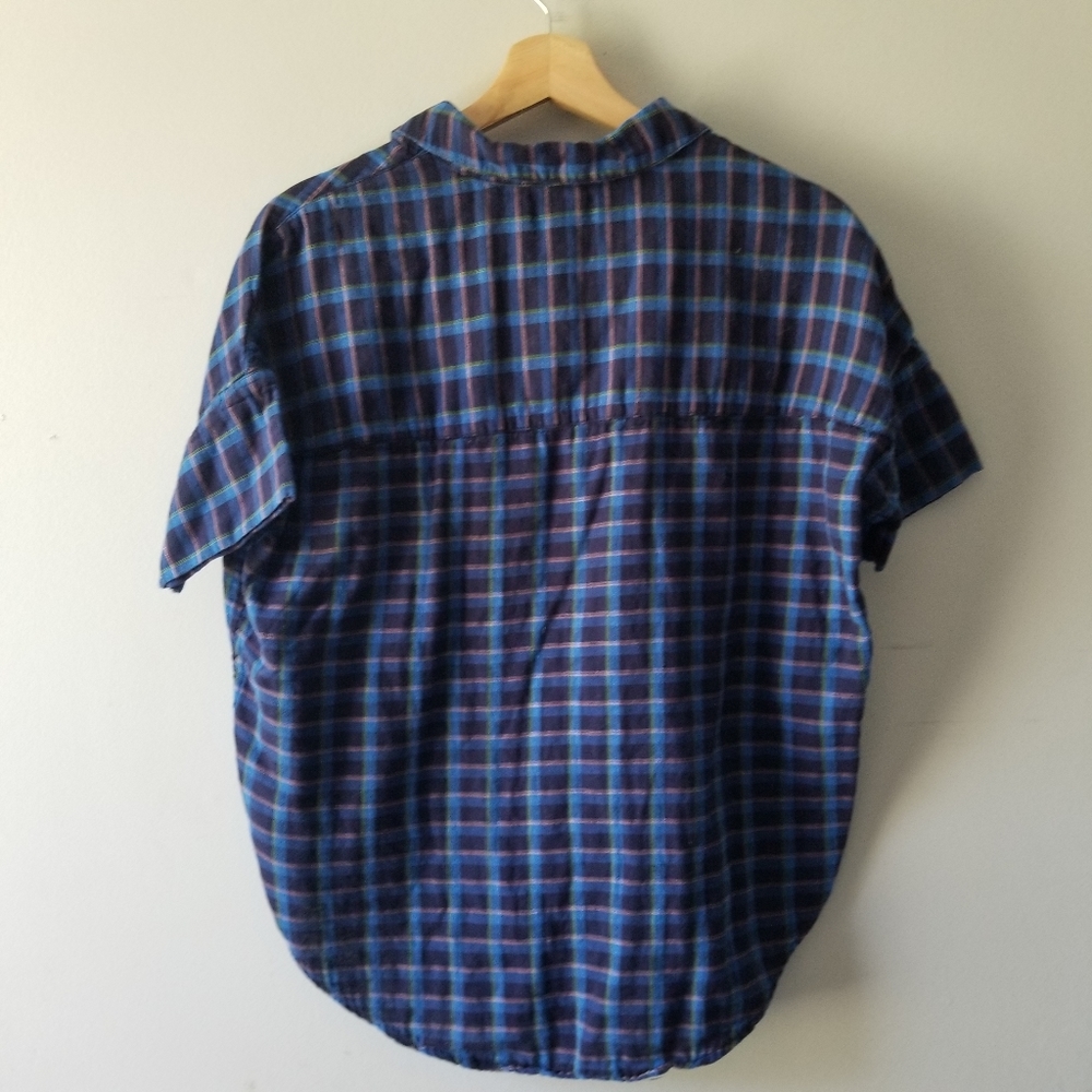 Madewell Double Faced Park Popover Plaid Shirt XS - Picture 7 of 10